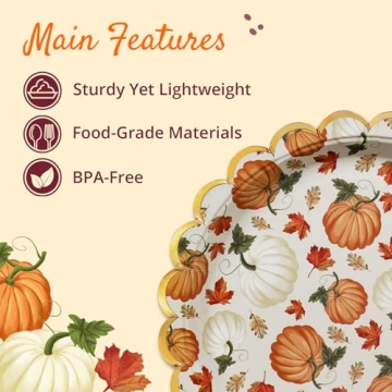 Confettiville Thanksgiving Paper Plates for Festive Gatherings