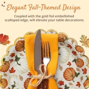 Confettiville Thanksgiving Paper Plates for Festive Gatherings