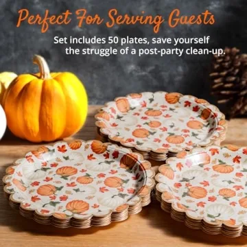 Confettiville Thanksgiving Paper Plates for Festive Gatherings