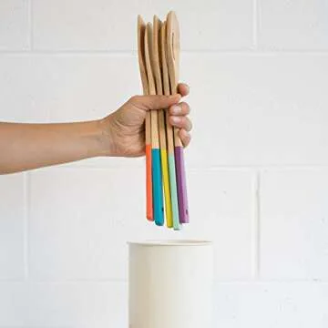 Now Designs Bamboo Utensils, Set of 5, Multi-Color, 1 ea, (5044001)