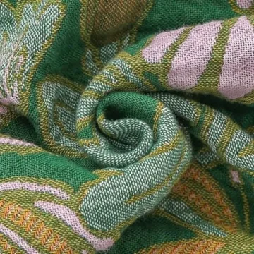 Ffdshc Floral Boho Throw Blanket 100% Cotton Reversible