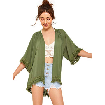 SweatyRocks Tassel Kimono Cover-Up Perfect for Summer