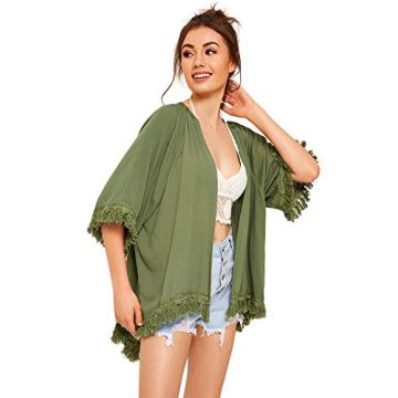 SweatyRocks Tassel Kimono Cover-Up Perfect for Summer