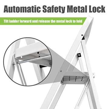 Sturdy Soctone Step Ladder - 4 Step Folding Design