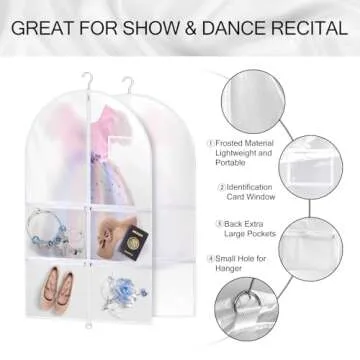 Versatile 40 Inch Dance Garment Bags for Dancers and Performers
