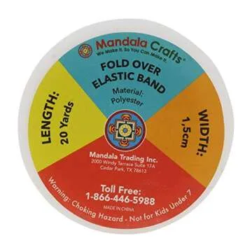 Mandala Crafts Foldover Elastic Bands for Sewing and Crafts