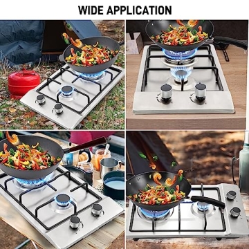2 Burner Gas Cooktop - 12" Stainless Steel Stove