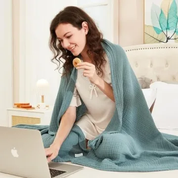 EMME Cotton Throw Blanket - Soft, Lightweight, Stylish