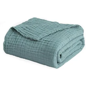 EMME Cotton Throw Blanket - Soft, Lightweight, Stylish