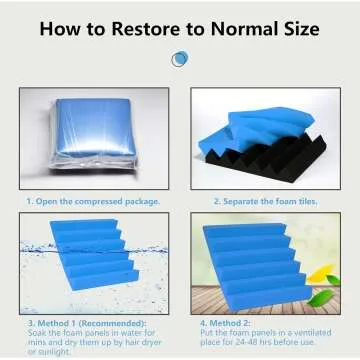 Acoustic Foam Panels – 2 Inch Thick, 24-Pack