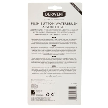 Derwent Push Button Water Color Brush Set for Artists