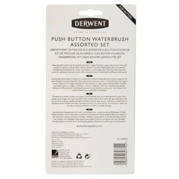 Derwent Push Button Water Color Brush Set for Artists