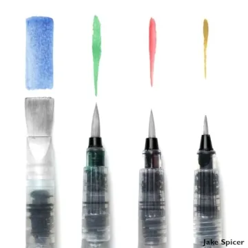 Derwent Push Button Water Color Brush Set for Artists