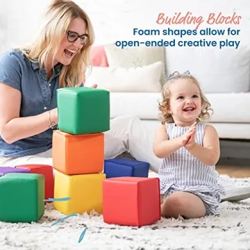 ECR4Kids SoftZone Toddler Building Blocks - Safe Foam Set