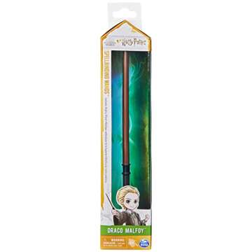 Wizarding World Harry Potter - 12-inch Spellbinding Draco Malfoy Magic Wand with Spell Card