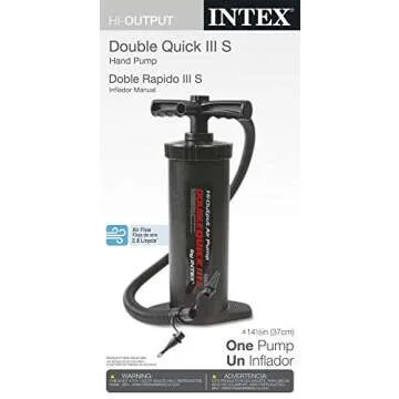 Intex Double Quick III S Hand Pump, 14.5", Black
