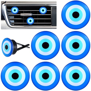 6 Pieces Evil Eye Air Vent Clips Eye Car Air Fresheners Vent Clips Lucky Blue Turkish Interior Spiri...