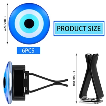 Stylish Turkish Evil Eye Car Vent Clips for Protection