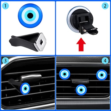 Stylish Turkish Evil Eye Car Vent Clips for Protection