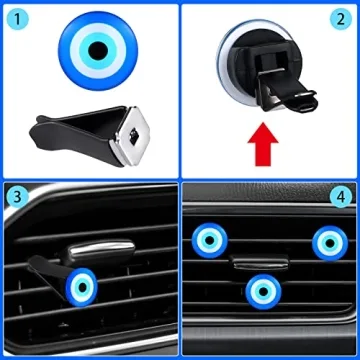 Stylish Turkish Evil Eye Car Vent Clips for Protection