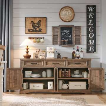 JXQTLINGMU 66" Buffet Sideboard for Stylish Storage