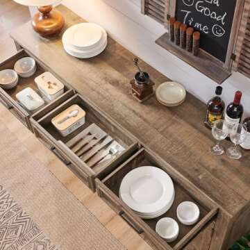 JXQTLINGMU 66" Buffet Sideboard for Stylish Storage