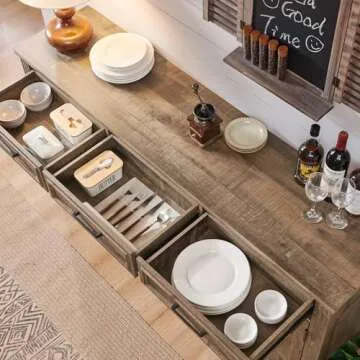 JXQTLINGMU 66" Buffet Sideboard for Stylish Storage