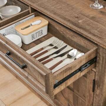 JXQTLINGMU 66" Buffet Sideboard for Stylish Storage