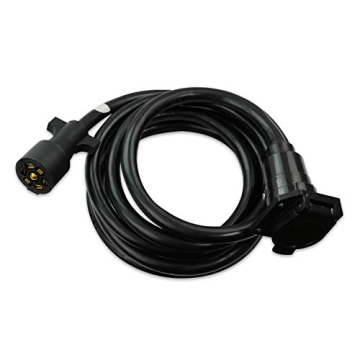 Leisure Cords 12Ft 7-Way Extension Cord for RV Trailers