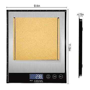 Amiloe Digital Postal Scale, 66lbs/0.1oz Shipping Scale, Letter Scale, Large Scale with Stainless St...