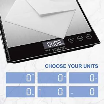 Amiloe Digital Postal Scale, 66lbs/0.1oz Shipping Scale, Letter Scale, Large Scale with Stainless Steel, 2 AAA Batteries Include
