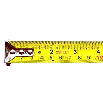 UBANTE Measuring Tape Measure 1-Inch x 25-Foot(7.5m) Retractable Heavy Duty with Magnetic Hook, Metric and Inches Measurement - Professional Ruler for Carpenter, Construction, DIY Measurement