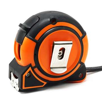 UBANTE Measuring Tape Measure 1-Inch x 25-Foot(7.5m) Retractable Heavy Duty with Magnetic Hook, Metric and Inches Measurement - Professional Ruler for Carpenter, Construction, DIY Measurement