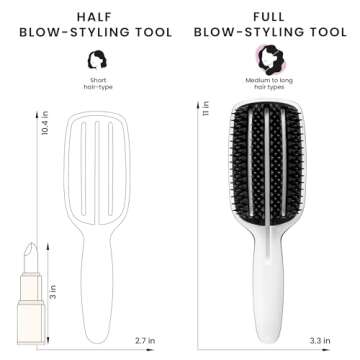 Tangle Teezer | The Blow Styling Smoothing Tool for Medium & Long Hair | Gentle and Fast Drying | Full Size