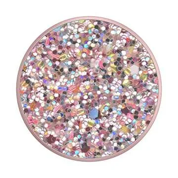 PopSockets Phone Grip with Expanding Kickstand, Glitter PopGrip - Rosebud
