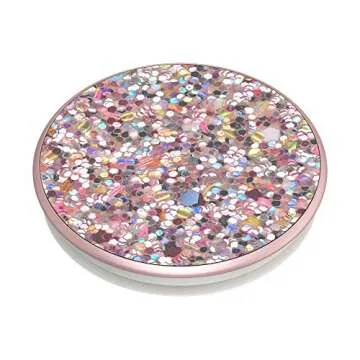 PopSockets Phone Grip with Expanding Kickstand, Glitter PopGrip - Rosebud