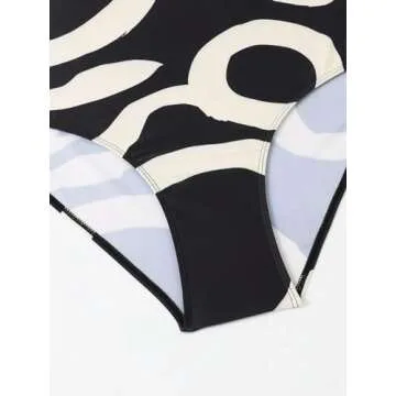 Floerns Plus Size Elegant One Shoulder Bikini Set