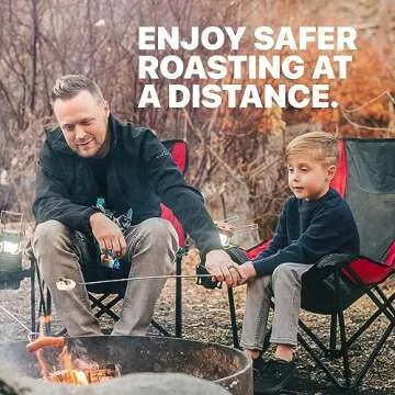 MalloMe Smores Sticks for Fire Pit - Accessories for Campfire Marshmallow Roasting Sticks Smores Kit Outdoor - Smore Skewers Hot Dog Fork For Outside, Camping Essentials Bonfire Gear Long 32" 8 Pack