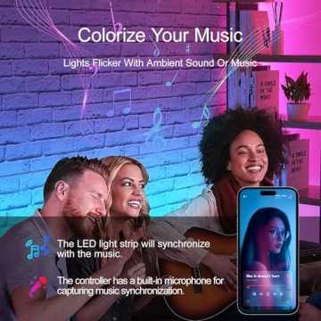 HBOWMDJIA RGB LED Strip Lights with Remote Control