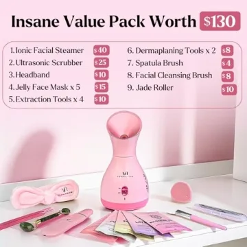 Premium Facial Steamer Spa Kit with 17 Tools