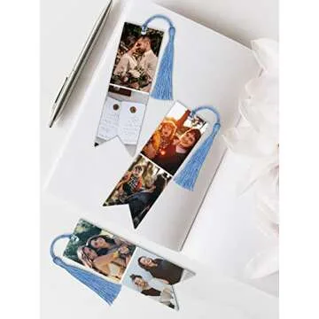 Personalized Metal Bookmark with Custom Photo Options for Book Lovers