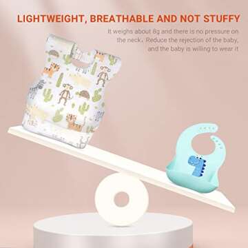 AiQiaoXin 30/60pcs Baby Disposable Bibs-Individually Packaged,Soft, Leak Proof and Convenient, disposable bibs for toddlers (30 PCS Animal pattern)