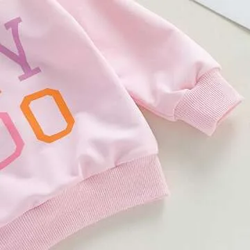 ZyHwShine Toddler Baby Girl Halloween Outfit Hey Boo Pumpkin Sweatshirt Crewneck Pullover Long Sleeve Sweater Fall Clothes (Pink, 12-18 Months)