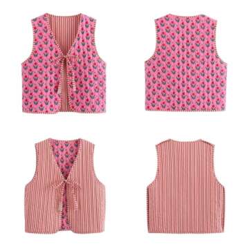 Cutecore Y2K Coquette Vests for Women Floral Aesthetic Cottagecore Sweater Kawaii Fairycore Clothing...