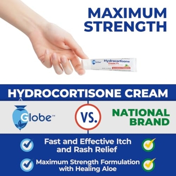 Globe Hydrocortisone Cream 1% Maximum Strength Anti-Itch