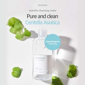 mixsoon Centella Cleansing Water 10.14 fl oz / 300ml,Face Cleanser for Sensitive Skin,Centella Asiat...