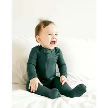 VAENAIT BABY Toddler Boys Girls Cozy Modal Footie Pajama - Green 0-3M