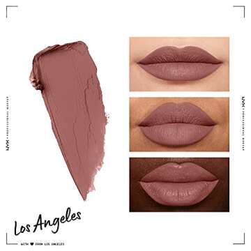 NYX PROFESSIONAL MAKEUP Soft Matte Lip Cream, Lightweight Liquid Lipstick - Los Angeles (Red Brown With Yellow Undertones)