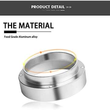 51mm Espresso Dosing Funnel With Magnetic Coffee Ring - Enhance Your Brew!
