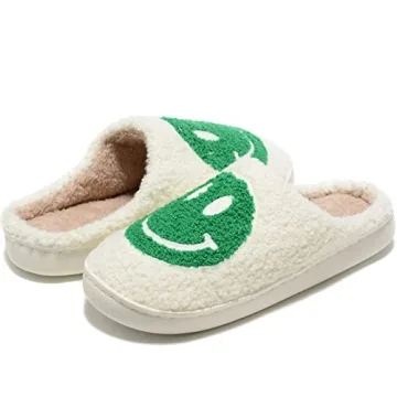 Cozy Retro Fuzzy Face Slippers with Memory Foam Cushioning